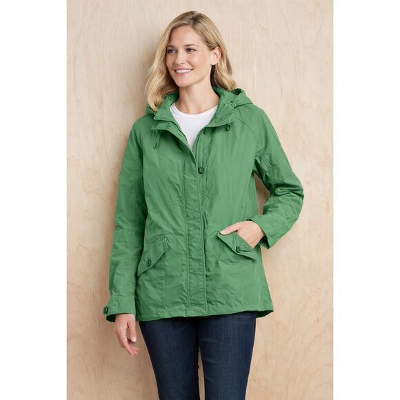 Lands’ End Jackets & Blazers - Lands’ End Women’s Green Hooded Jacket Windbreaker Lightweight Size S/P